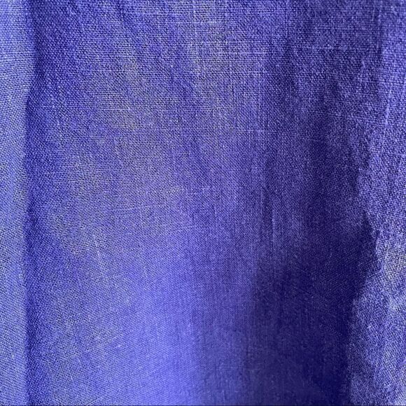 BRYN WALKER Linen Lagenlook Cowl Neck Asymmetrical Tunic Blouse Draped Purple XS - Picture 6 of 7